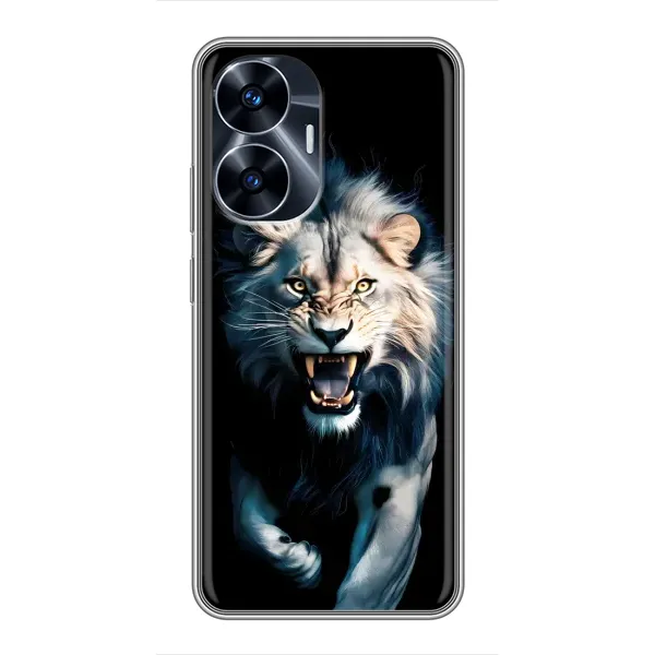 Чохол з принтом «Лев у темряві» для Realme C55