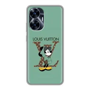 Чохли Луі Вітон для Realme C55 (AlphaPrint - LOUIS VUITTON) (Міккі Маус LV)