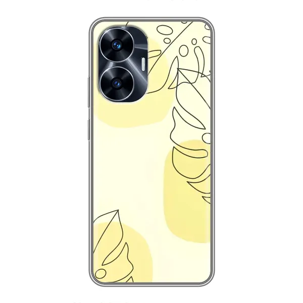 Чохол з принтом «Жовта монстера арт» для Realme C55