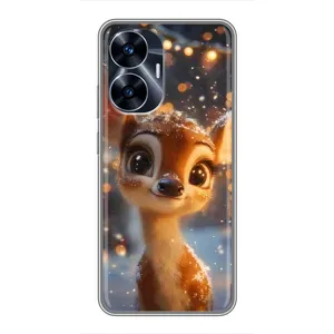Чохол з принтом «Оленятко серед гірлянд» для Realme C55