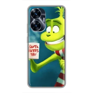 Різдвяні Чохли для Realme C55 (VPrint) (Зелений Грінч)