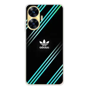 Чохли Адидас для Realme C56 (AlphaPrint) (Адідас з полосами)