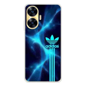 Чохли Адидас для Realme C56 (AlphaPrint) (Синій Адідас)