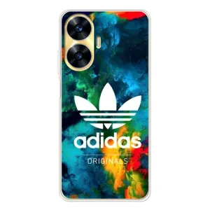 Чохли Адидас для Realme C56 (AlphaPrint) (Яскравий Адідас)
