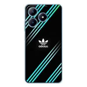 Чехлы Адидас для Realme C61 (AlphaPrint) (Адидас с полосами)
