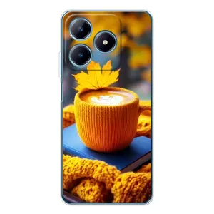 Чохол з принтом «Кава на жовтому пледі» для Realme C61