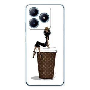 Чехлы Луи Витон для Realme C61 (AlphaPrint - LOUIS VUITTON) (кофе LOUIS VUITTON)