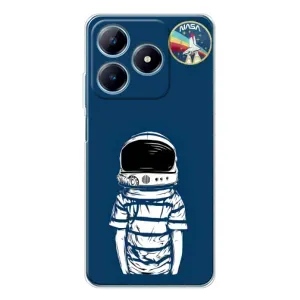 Чехол NASA для Realme C61 (AlphaPrint) (Мальчик в шлеме)