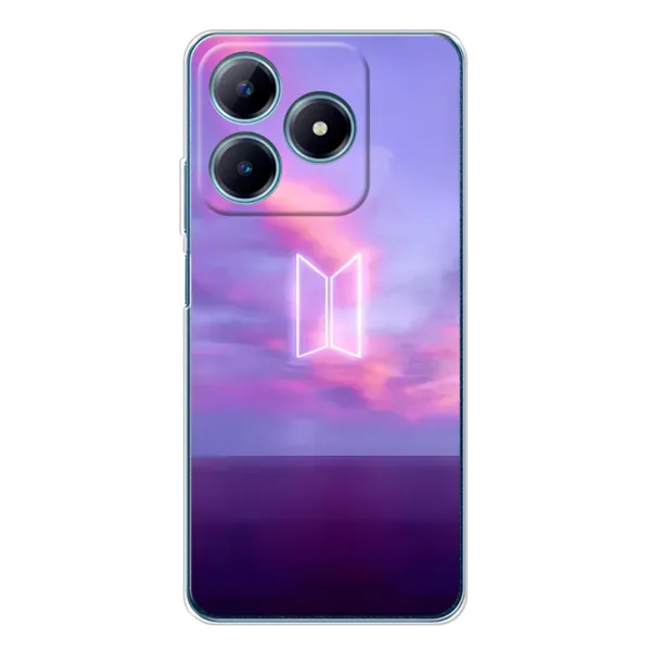 Чехол с принтом «BTS логотип» для Realme C63 4G Чехол с принтом «BTS логотип» для Realme C63 4G