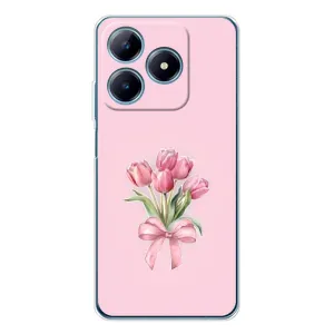 Чохол з розовим принтом для Realme C63 4G (Букет квітів)
