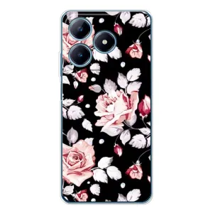 Чохли з квітами для Realme C63 4G (VPrint) (Квіти на чорному)