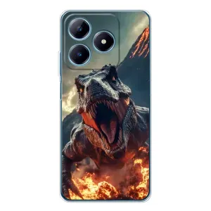 Чохол з картинкою 'Хижаки' для Realme C63 4G (Вогняний динозавр)