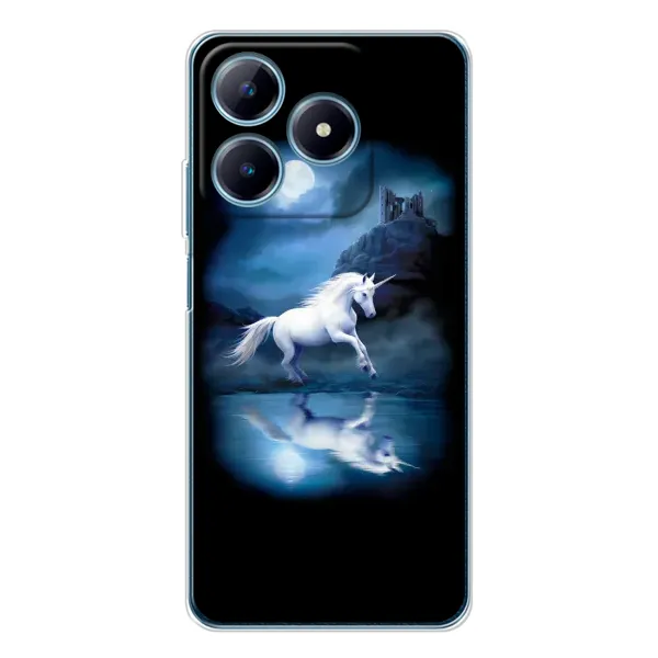 Чехол с принтом «Единорог» для Realme C63 4G