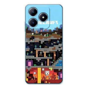 Чехол с принтом «фон Minecraft» для Realme C63 4G