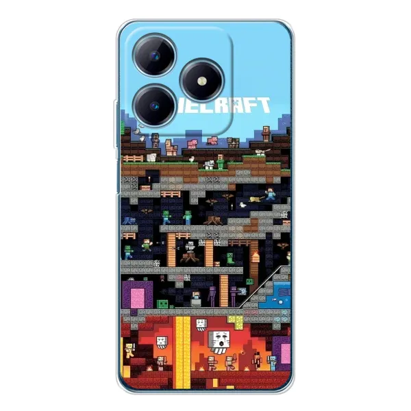 Чехол с принтом «фон Minecraft» для Realme C63 4G Чехол с принтом «фон Minecraft» для Realme C63 4G