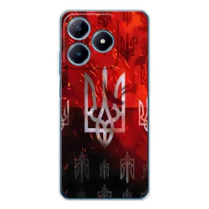 Украинские Чехлы для Realme C63 4G с картинкой УПА (AlphaPrint) (ГЕРБ УПА)