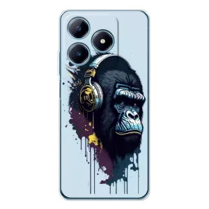 Чохол з Мавпами Realme C63 4G - (AlphaPrint) (Горила в навушниках)