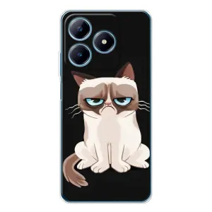Чехол с принтом «Грустный кот» для Realme C63 4G