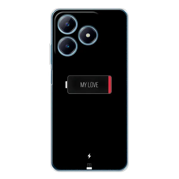 Чехол с принтом «Love battery» для Realme C63 4G Чехол с принтом «Love battery» для Realme C63 4G