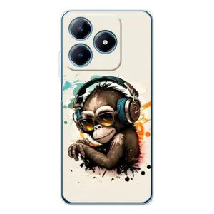 Чохол з Мавпами Realme C63 4G - (AlphaPrint) (Макака в навушниках)
