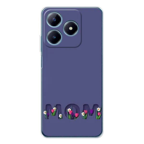 Чехол с принтом «Мама в цветах» для Realme C63 4G
