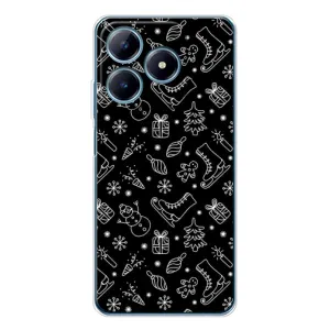 Новорічні, Святкові Чохли для Realme C63 4G - 2024 год (Новорічний фон)