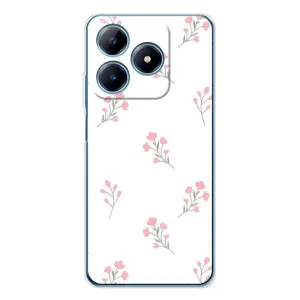 Чохол з розовим принтом для Realme C63 4G (Рожеві квіти)