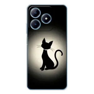 Чехол с принтом «Силуэт котика» для Realme C63 4G