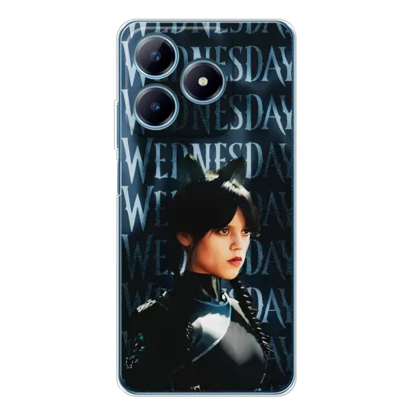 Чехол с принтом «Уэнздей кошка» для Realme C63 4G