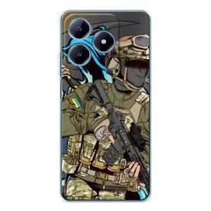 Чехлы с картинкой ЗСУ для Realme C63 4G (AlphaPrint) (Воїн ЗСУ)