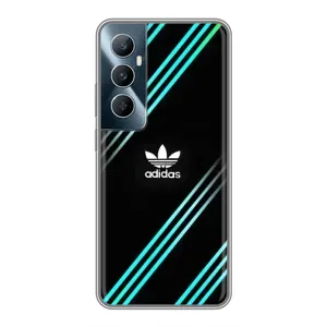 Чехлы Адидас для Realme C65 (AlphaPrint) (Адидас с полосами)