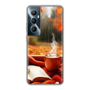 Чехол с принтом «Кофе и дождь» для Realme C65