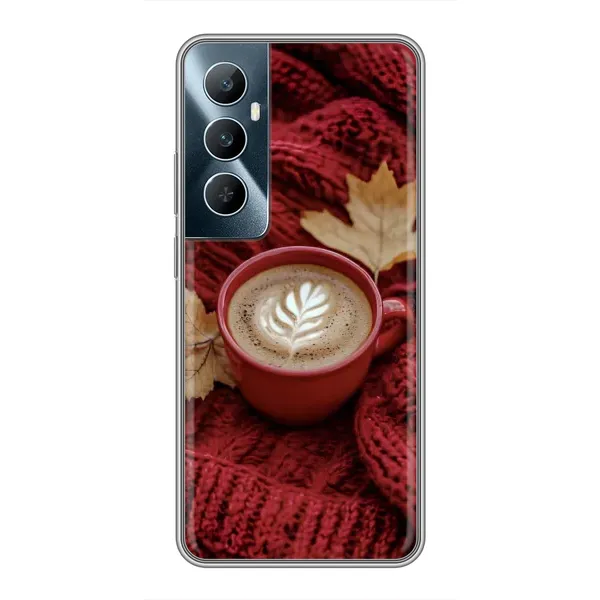 Чехол с принтом «Кофе на пледе» для Realme C65