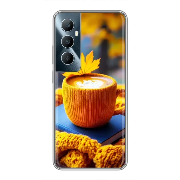 Чехол с принтом «Кофе на желтом пледе» для Realme C65