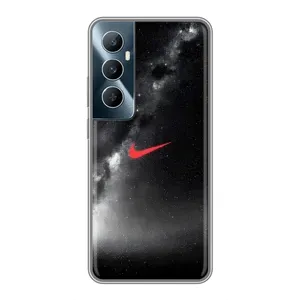 Чехол для Realme C65 - с принтом Найк (AlphaPrint) (Найк красный)