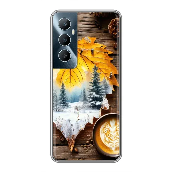Чехол с принтом «Осенне-зимний кофе» для Realme C65