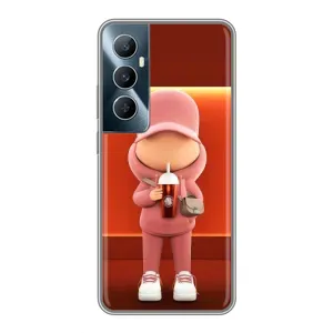 Крутые Чехлы Луи Виттон для Realme C65 (AlphaPrint) (С Кофе)