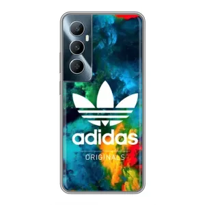 Чехлы Адидас для Realme C65 (AlphaPrint) (Яркий Адидас)