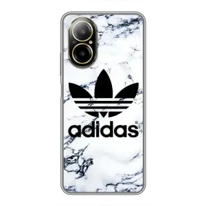 Чехлы Адидас для Realme C67 (AlphaPrint) (Адидас на мраморе)