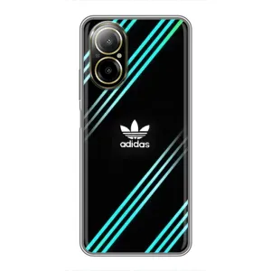 Чехлы Адидас для Realme C67 (AlphaPrint) (Адидас с полосами)