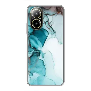 Чехол с принтом «Бирюзовый мрамор» для Realme C67