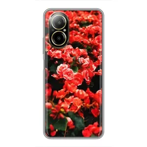 Чохли з квітами для Realme C67 (VPrint) (Квіти червоні)