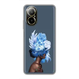 Чехлы (ART) Цветы на Realme C67 (VPrint) (Квіти на голові)
