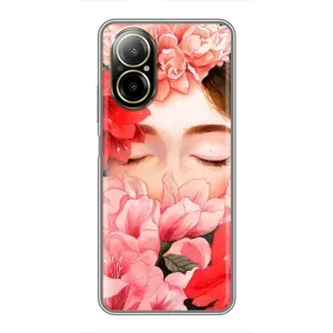 Чехлы (ART) Цветы на Realme C67 (VPrint) (Очі в квітах)