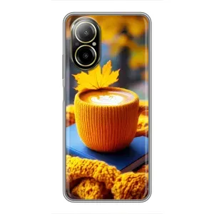 Чехол с принтом «Кофе на желтом пледе» для Realme C67