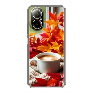 Чехол с уникальным дизайном «Осень с кофе» для Realme C67