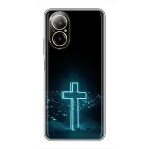 Християнські Чохли для Realme C67 (AlphaPrint) (Хрест і місто)