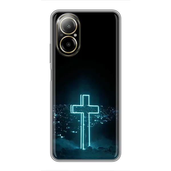 Чехол с принтом «Крест и город» для Realme C67 Чехол с принтом «Крест и город» для Realme C67