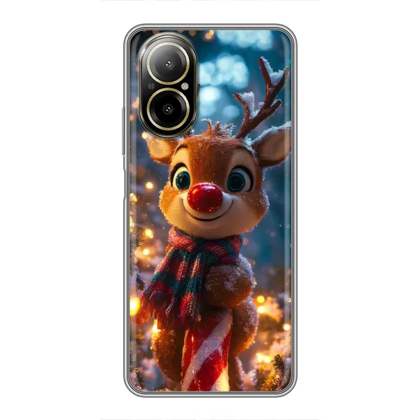 Чохол з принтом «Олень з шарфом» для Realme C67