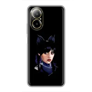 Чохли Венсдей на Realme C67 Уенсдей (AlphaPrint) (серйозна Венздей)
